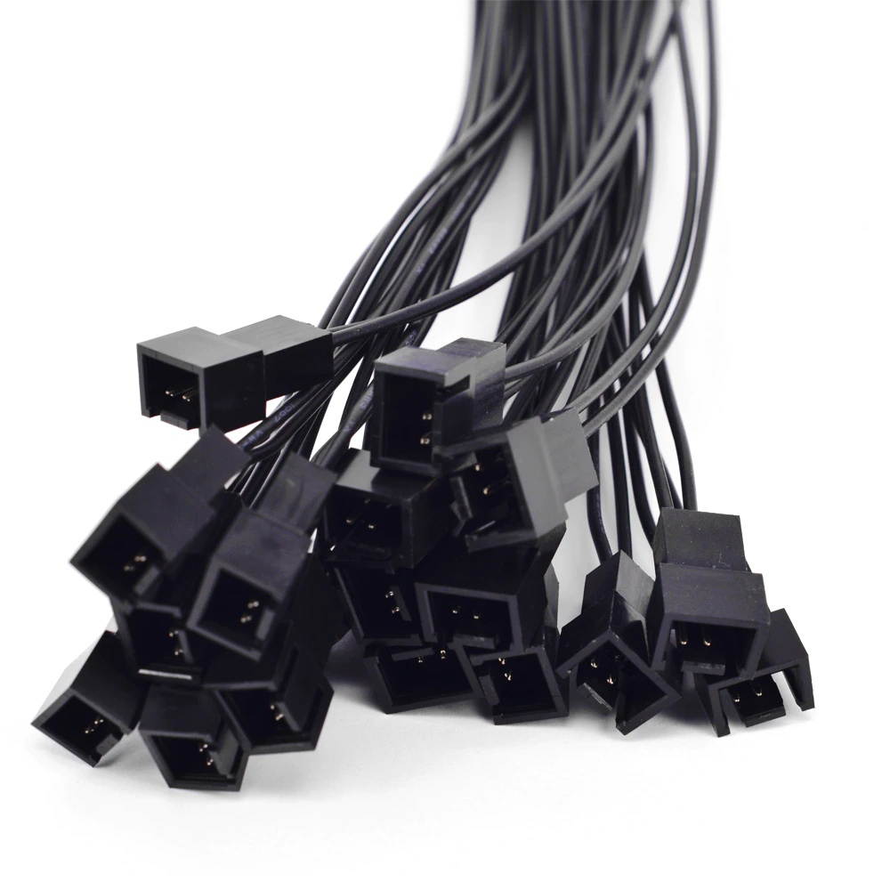 PCI-e 6pin 1 to 6 Port 3Pin Fan Power supply Cable For PCI express Graphics Card PC 6 ways 3P Cooling PWM Y splitter 20cm 22AWG