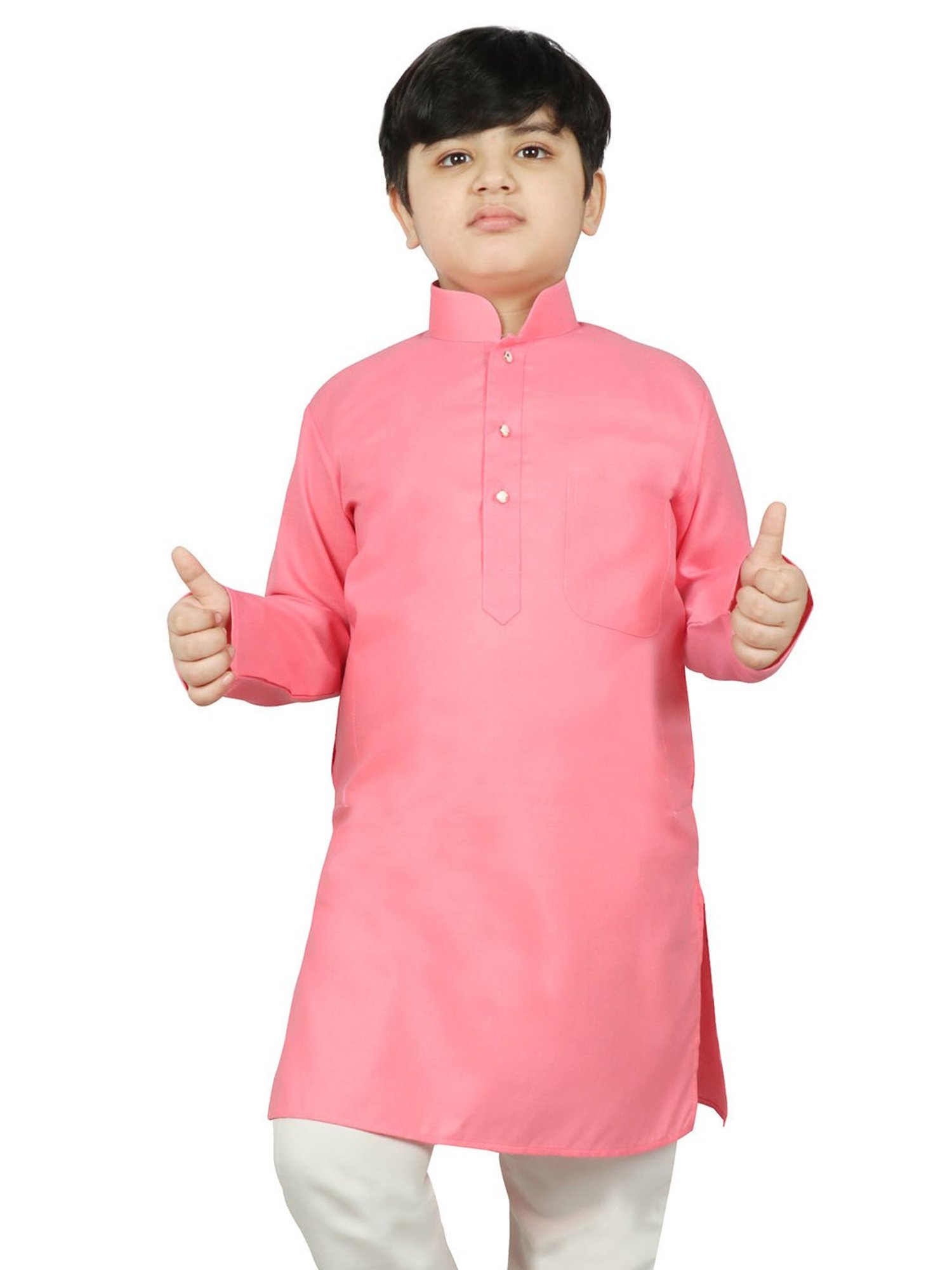 TABARD Kids Red Printed Full Sleeves Kurta