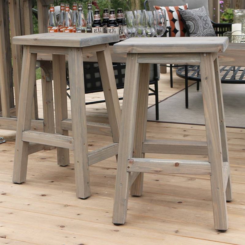 Madison 2pk Outdoor Barstools - Gray - Yardistry