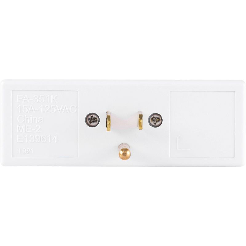 General Electric 3 Outlet Grounded Tap White