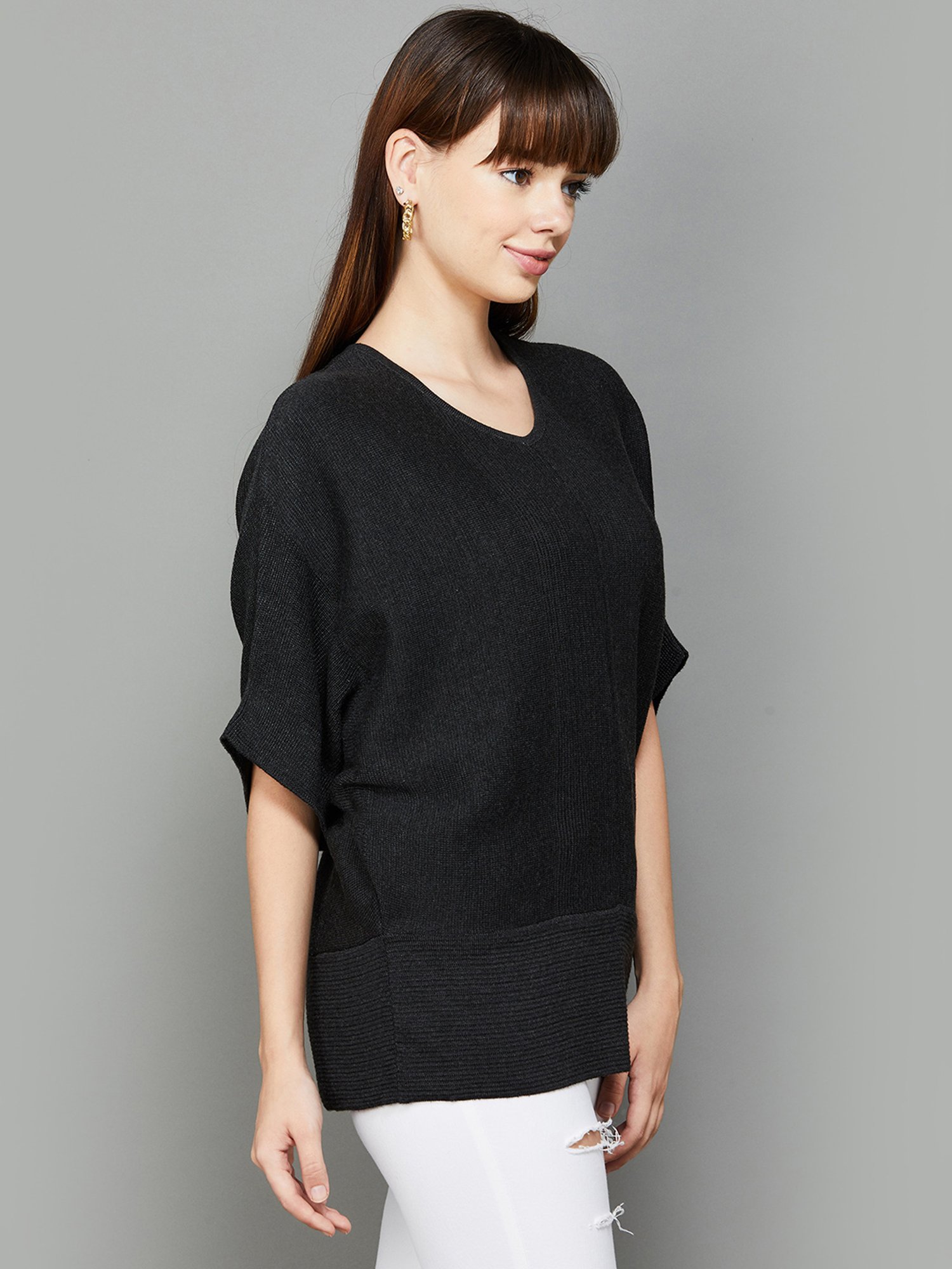 Colour Me by Melange Black Regular Fit Top