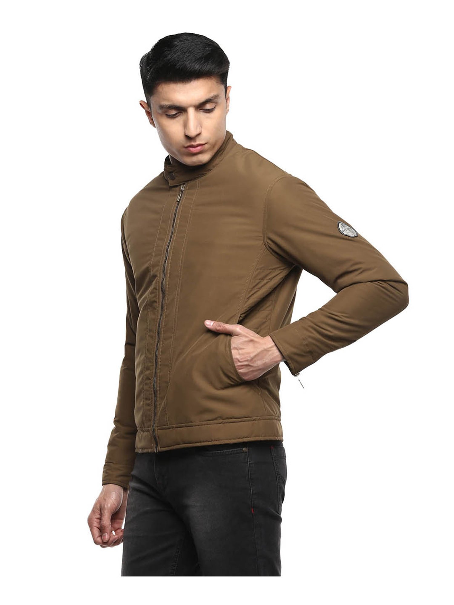 Red Chief Dark Khaki Regular Fit Jacket