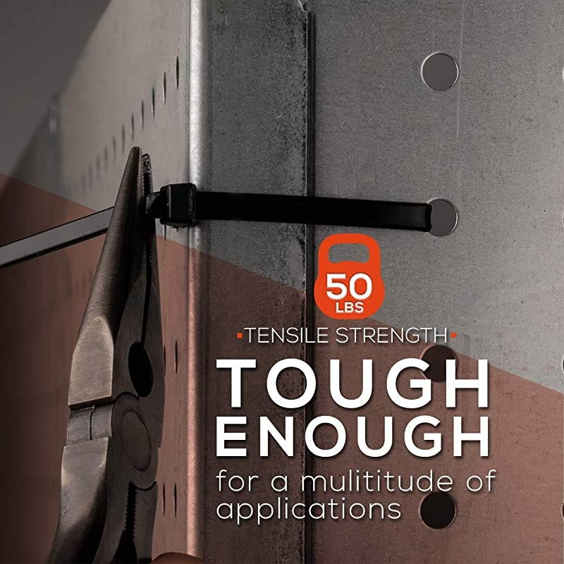 Multi-Purpose UV Resistant Black Cable Ties, 14 inches, 100 Pack