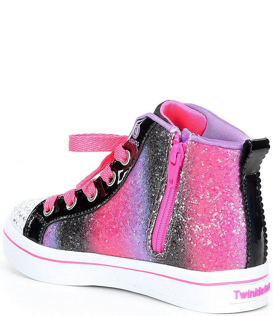 Skechers Girls' Twinkle Toes Twi-Lites 2.0-Heart Gem Sparkle Light Up Sneakers (Toddler)