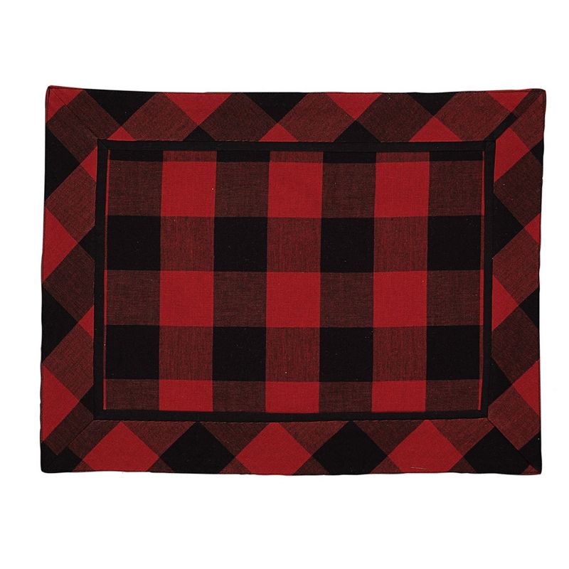 Park Designs Buffalo Check Placemat Set - Red & Black