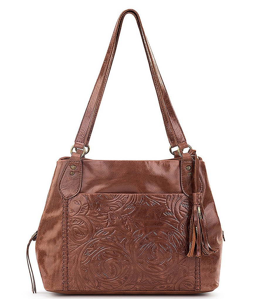 The Sak Embossed Leather Melrose Satchel Bag