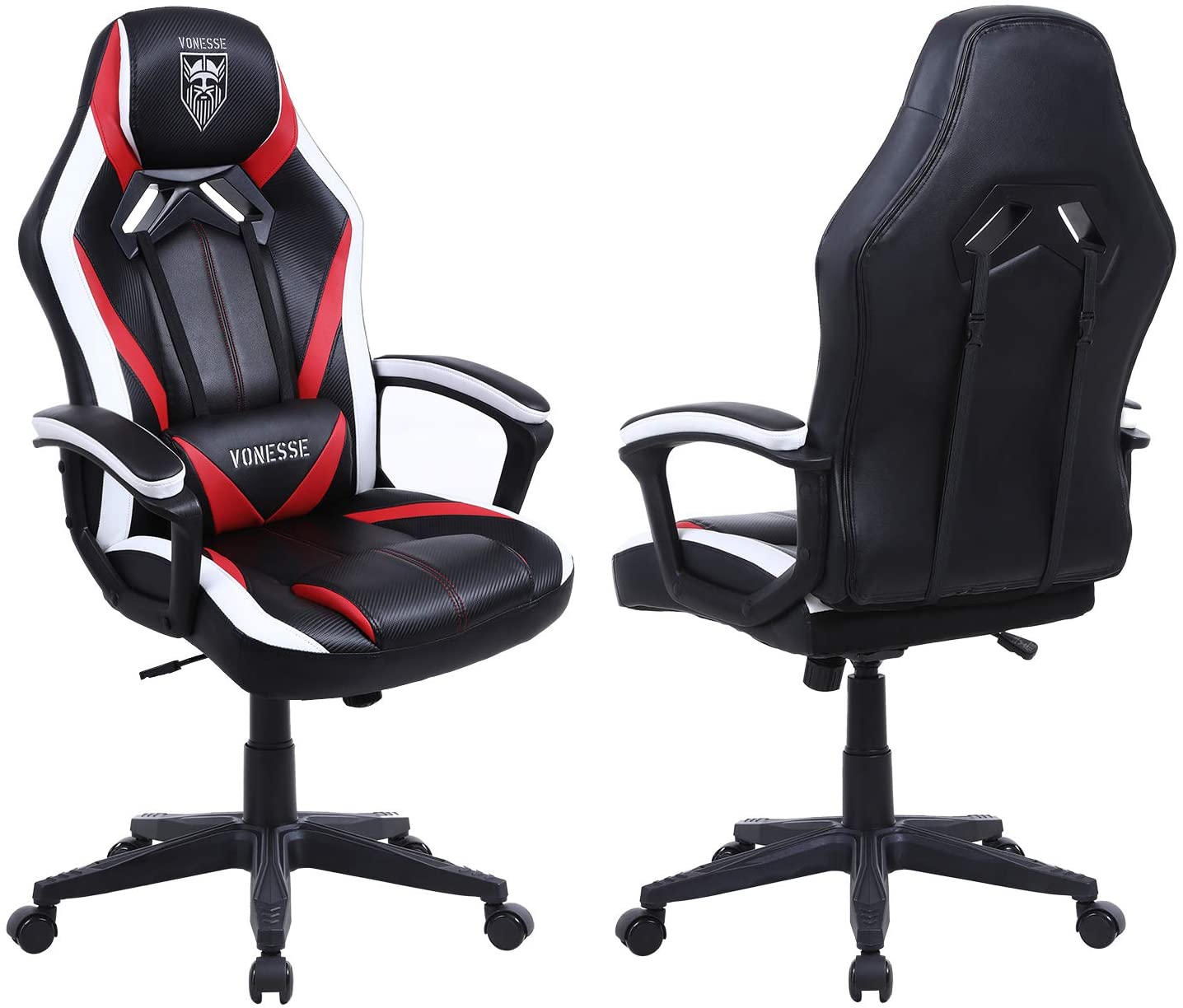 Vonesse Green Gaming Chair, Gaming Desk Chair for Teens, Computer Chair with Massage, High Back Home Office Desk Chairs, Big and Tall Gamer Chair, Computer Desk Chair, Game Chair for Kids (Green)