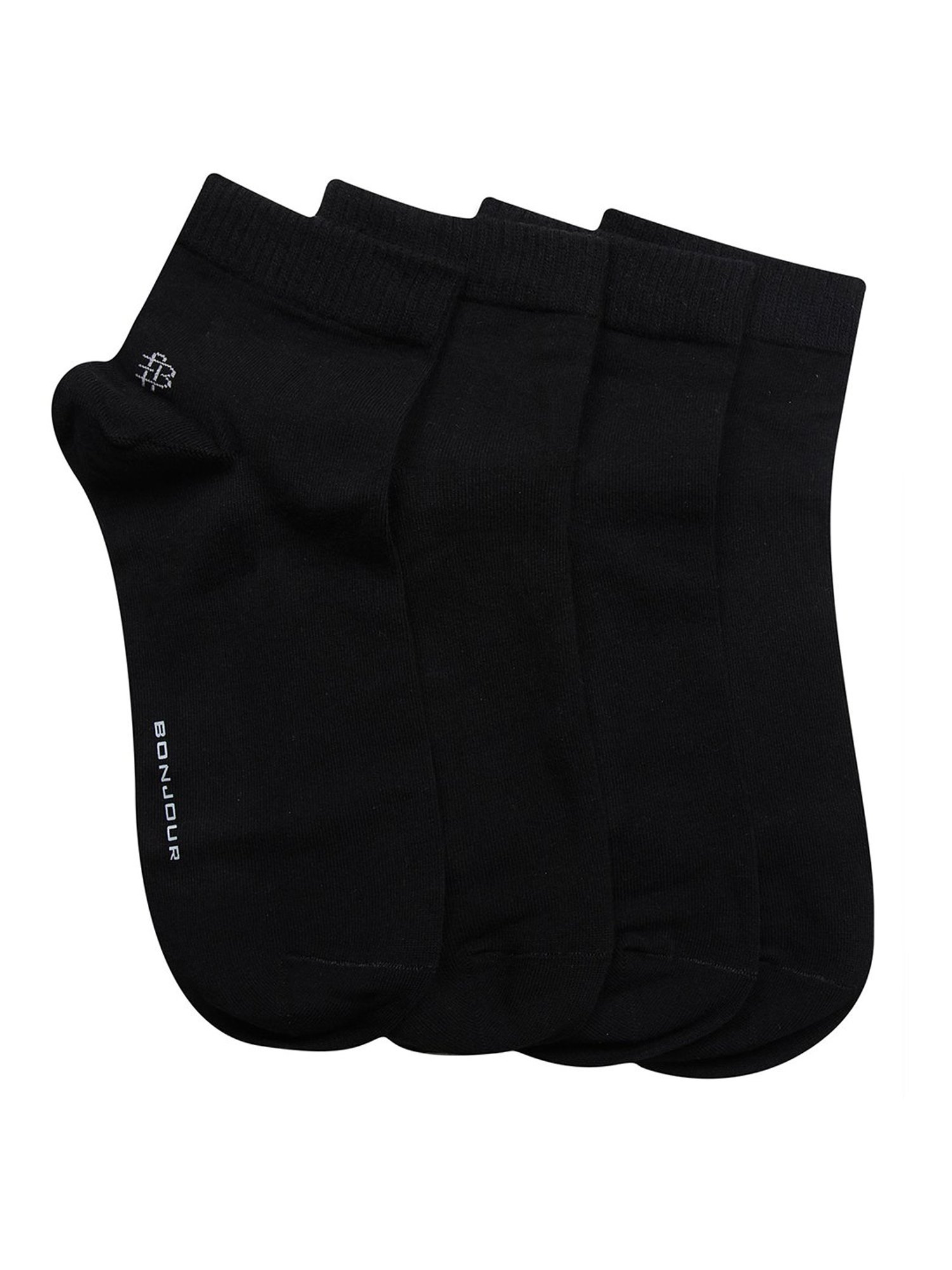 Bonjour Black Socks - Pack of 4