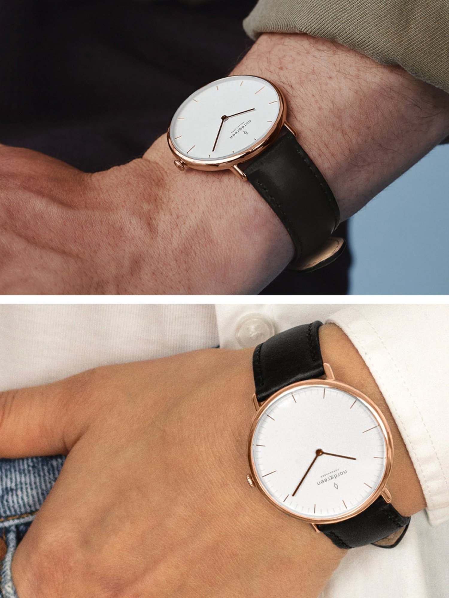 Nordgreen NR32RGXXLEBRLEBLMERO Native-Bundle Unisex Analog Watch with Strap Set Combo