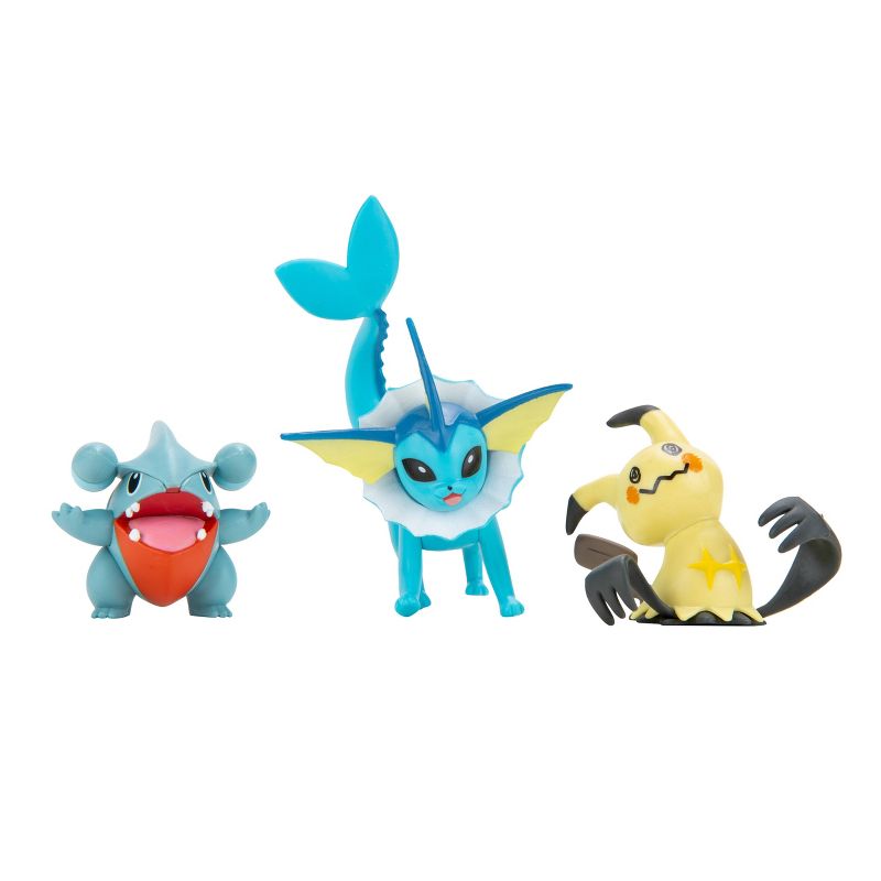 Pokemon Battle 3pk Figure Set - Gible, Mimikyu & Vaporeon