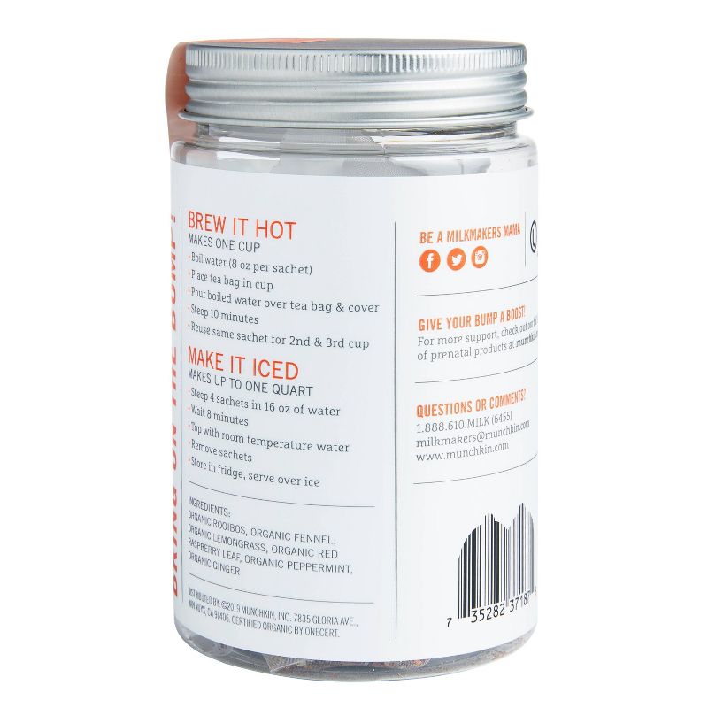 Munchkin Milkmakers Organic Prenatal Tea With Ginger & Red Raspberry Leaf - 12ct