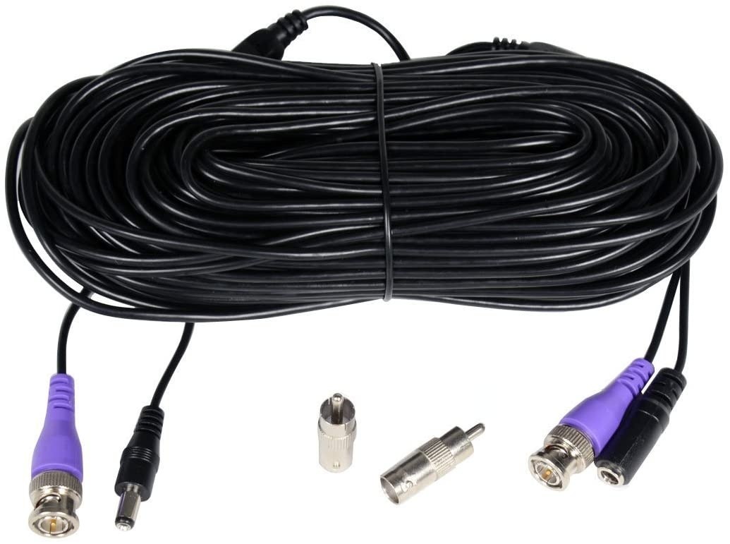 VideoSecu 4 Pack 150ft Pre-Made All-in-One Video Power Security Camera Extension Cables with BNC RCA Connector for HD-CVI HD-TVI AHD 960H 720P 960P CCTV Surveillance Camera DVR System CBHD1504 B8O