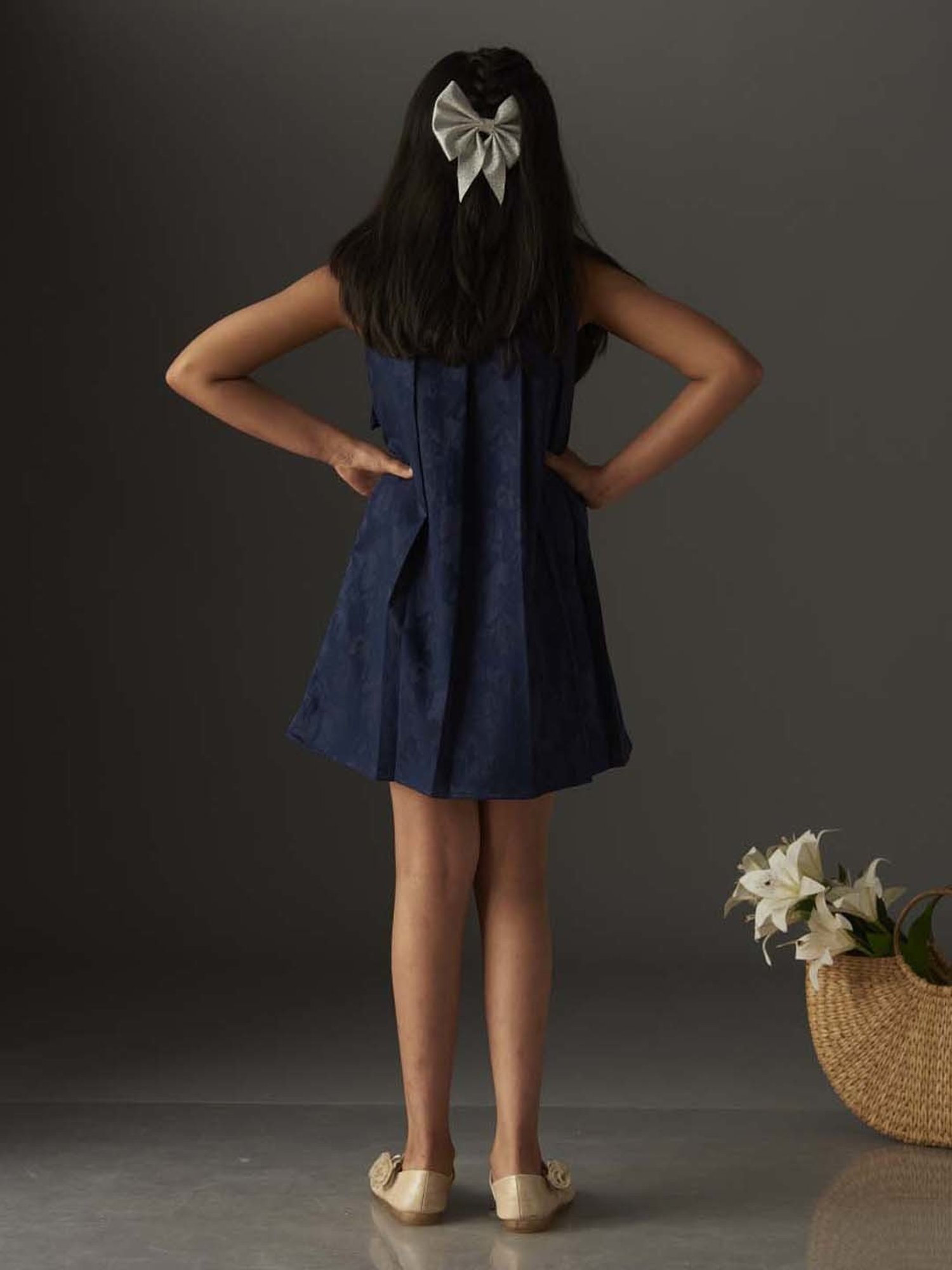 KidsDew Kids Navy Applique Dress
