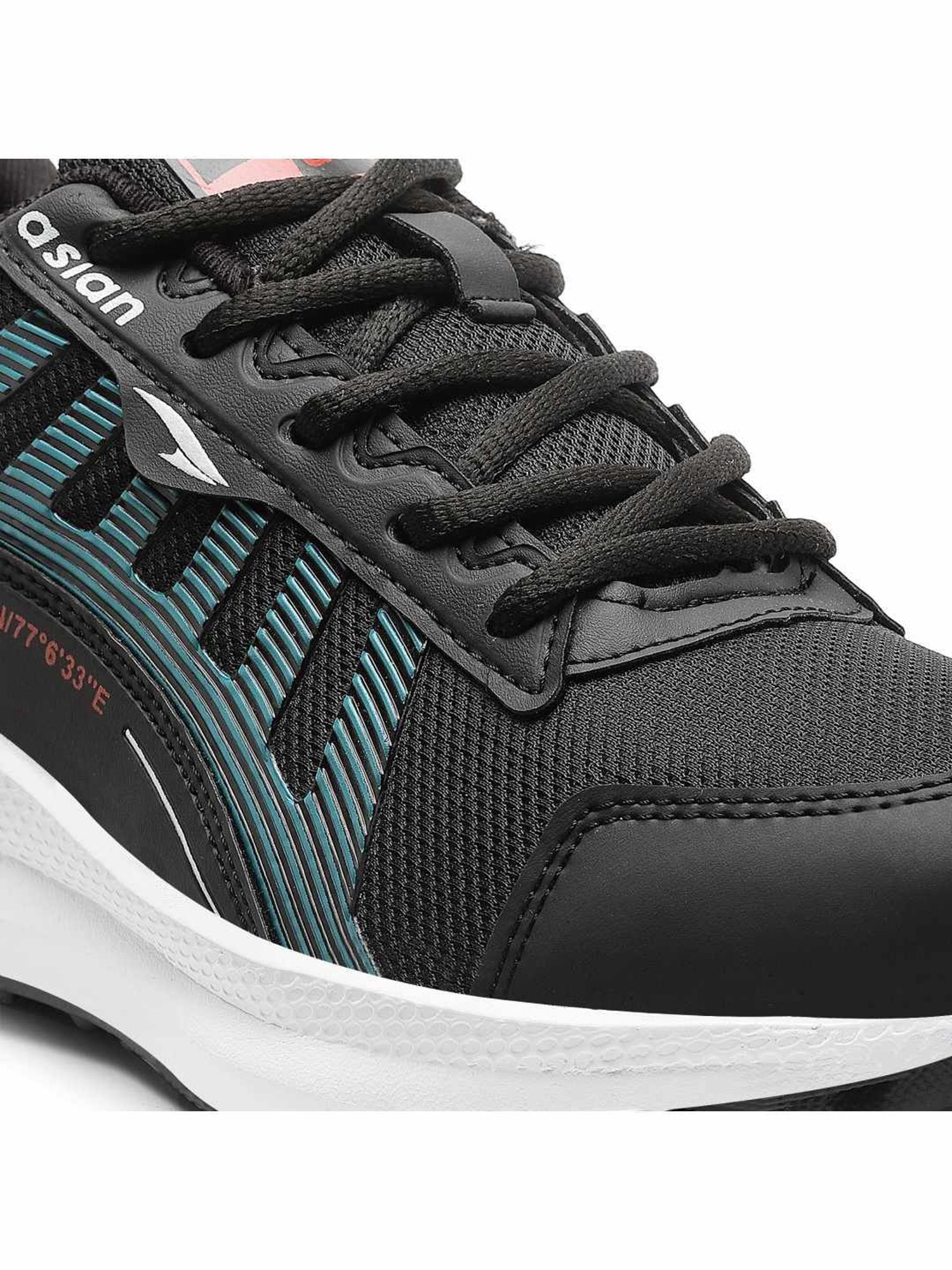 Asian Men's Black Running Shoes