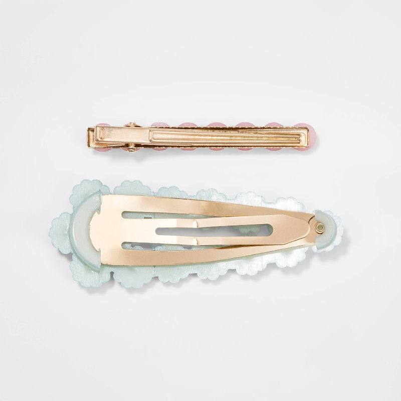 Girls' 4pk Pearl Snap Hair Clips - Cat & Jack™