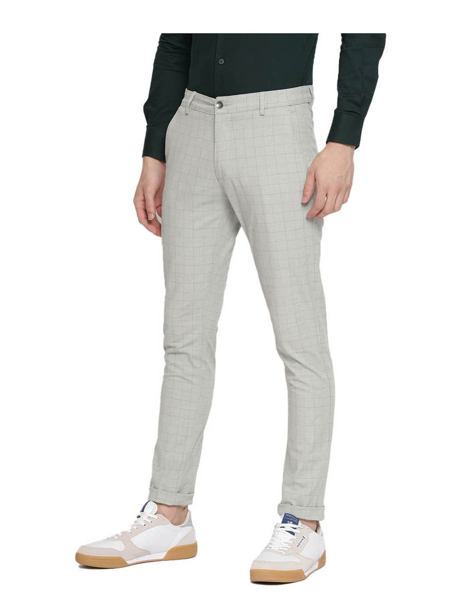 Turtle Grey Checks Trousers