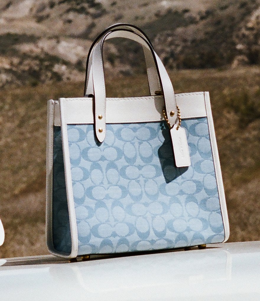 COACH Signature Chambray Field Tote Bag