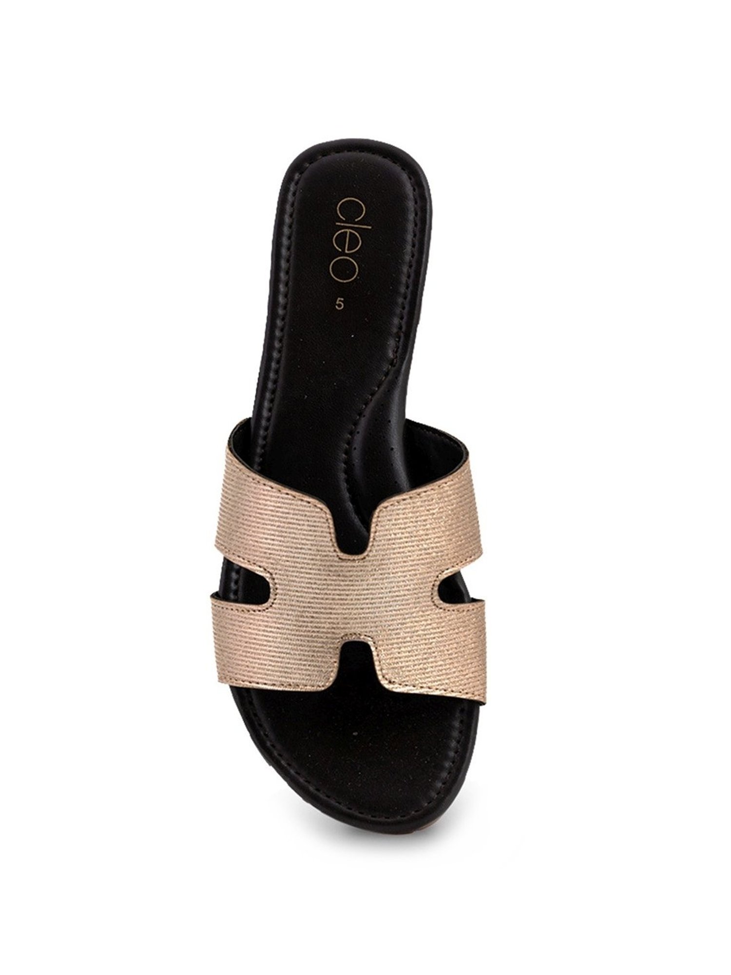 Cleo by Khadims Women's Beige Casual Sandals