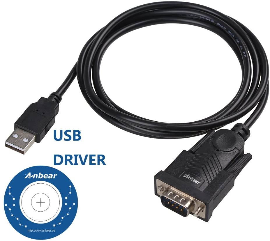 USB to RS232 Cable(5 Feet), USB 2.0 to Serial Cable DB9 Converter Adapter with PL2303 Chipset for Windows 10, 8.1, 8, 7, Vista, XP, 2000, Linux and Mac OS X 10.6 and Above