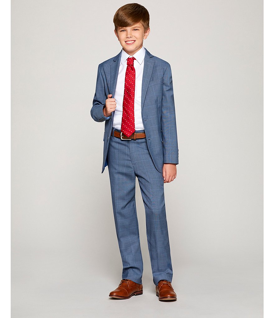 Class Club Gold Label Big Boys 8-20 Window Pane Dress Pants