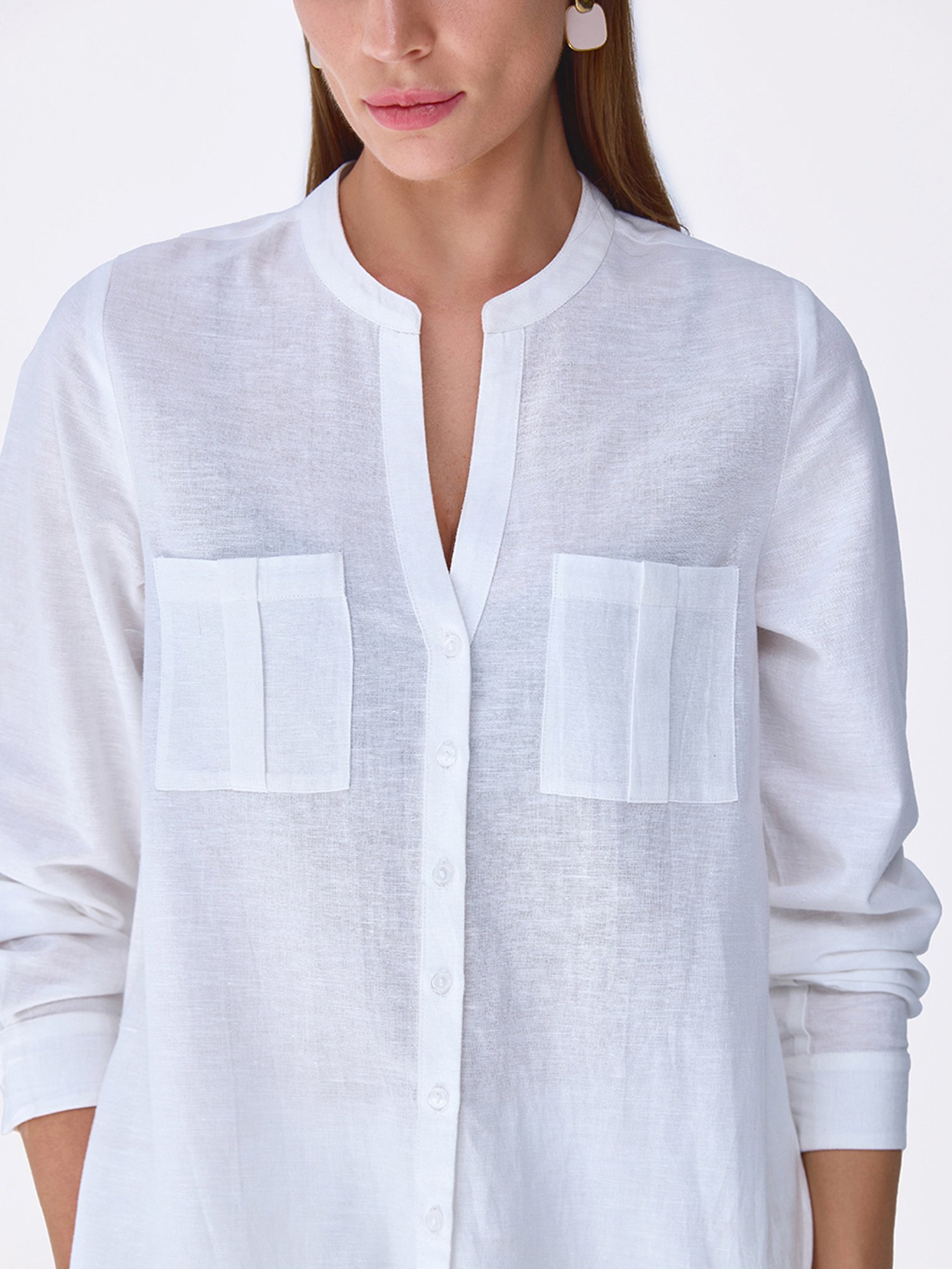 Cover Story White Regular Fit Shirt