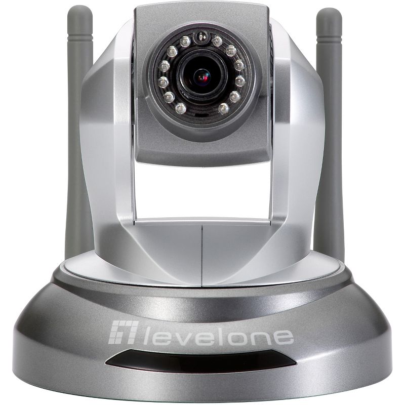 LevelOne 5-MP WCS-6050 Wireless N 150Mbps P/T IP Camera (Day/Night/Indoor) - CMOS 2560x1920 HD Res, 2-way Audio, 12 LEDs, SD/SDHC Slot