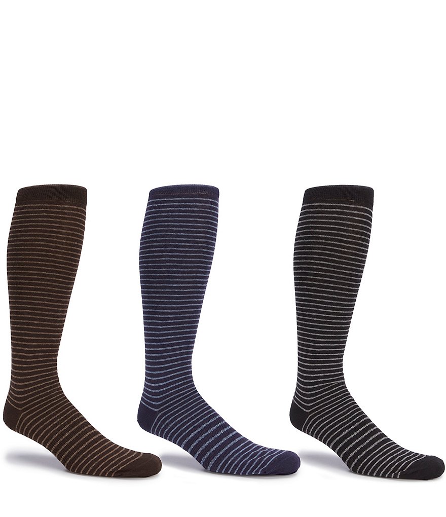 Johnston & Murphy Wool-Blend Ribbed Dress Socks