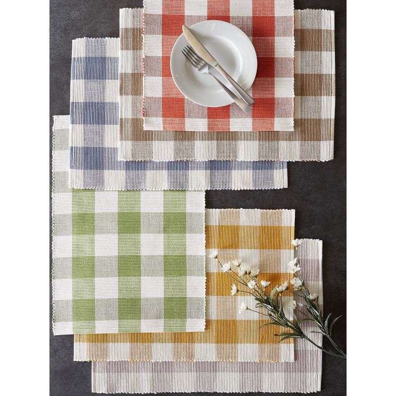 6pk Cotton Buffalo Check Placemats - Design Imports