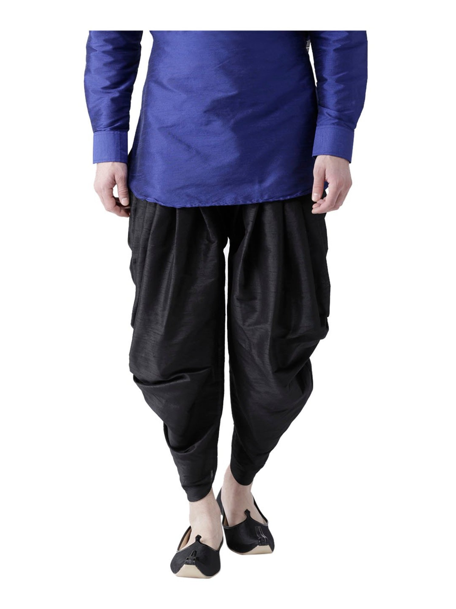 Deyann Black Silk Regular Fit Patiala Pants