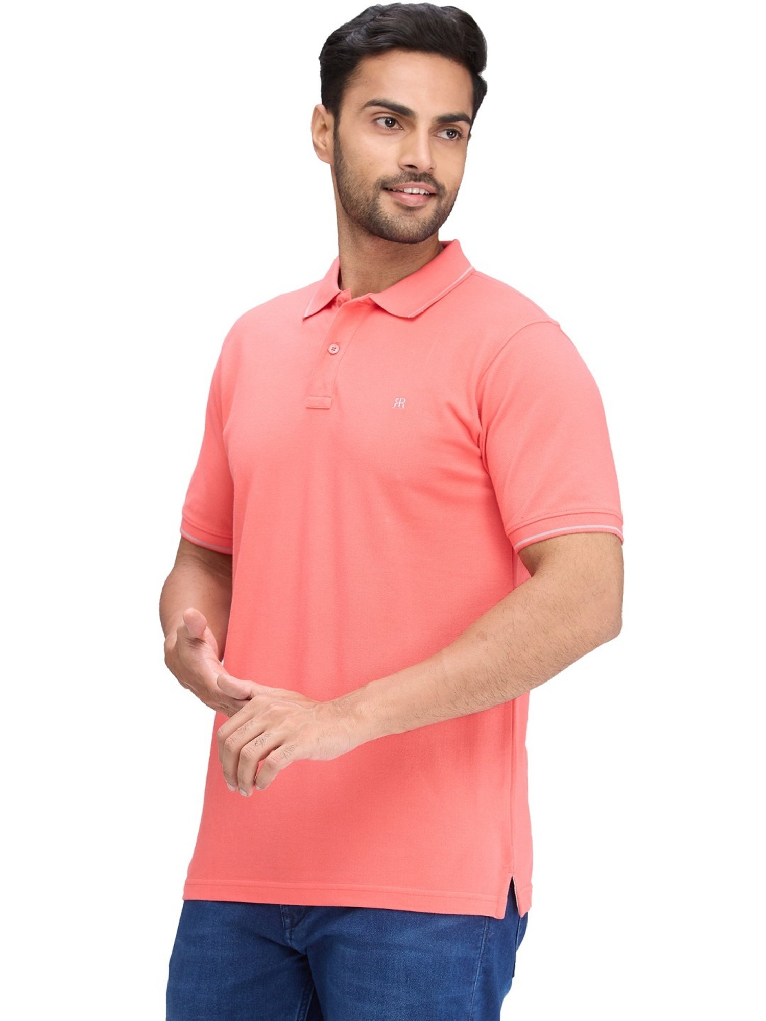 Raymond Pink Slim Fit Polo T-Shirt