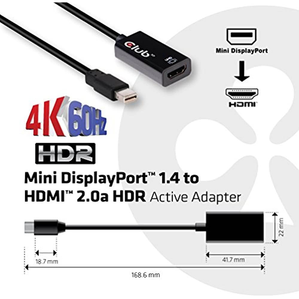 Club 3D Mini Displayport 1.4 To Hdmi 2.0A Hdr