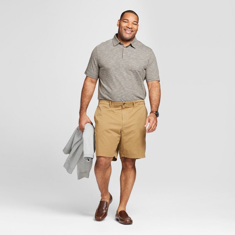 Men's Big & Tall 9" Linden Flat Front Shorts - Goodfellow & Co™ Dark Khaki 60