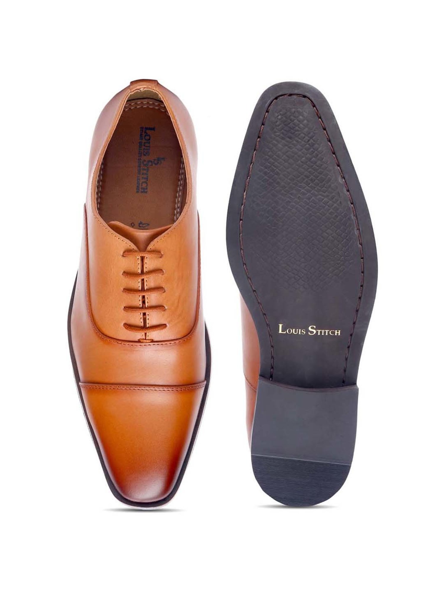 Louis Stitch Men's Russet Tan Oxford Shoes