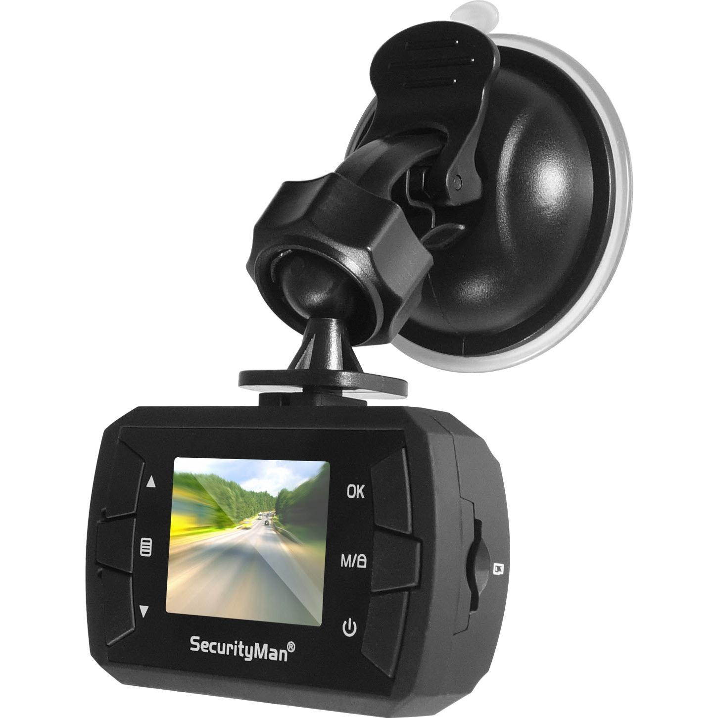 SecurityMan MicroHD Car Camera Recorder Dashcam with Built-In Impact Sensor