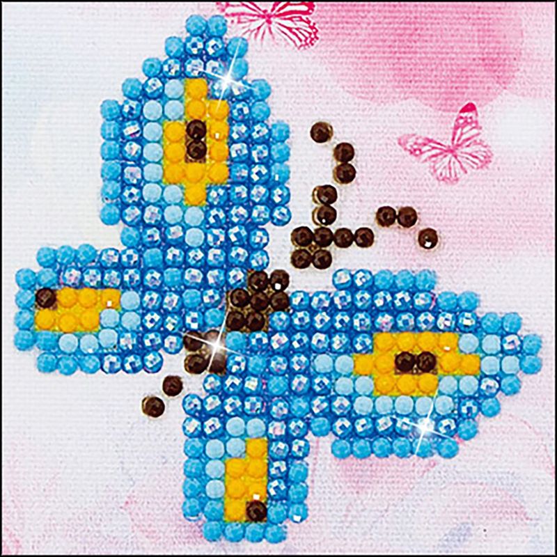 Diamond Dotz Diamond Embroidery Facet Art Kit 3"X3"-Butterfly Sparkle W/Frame