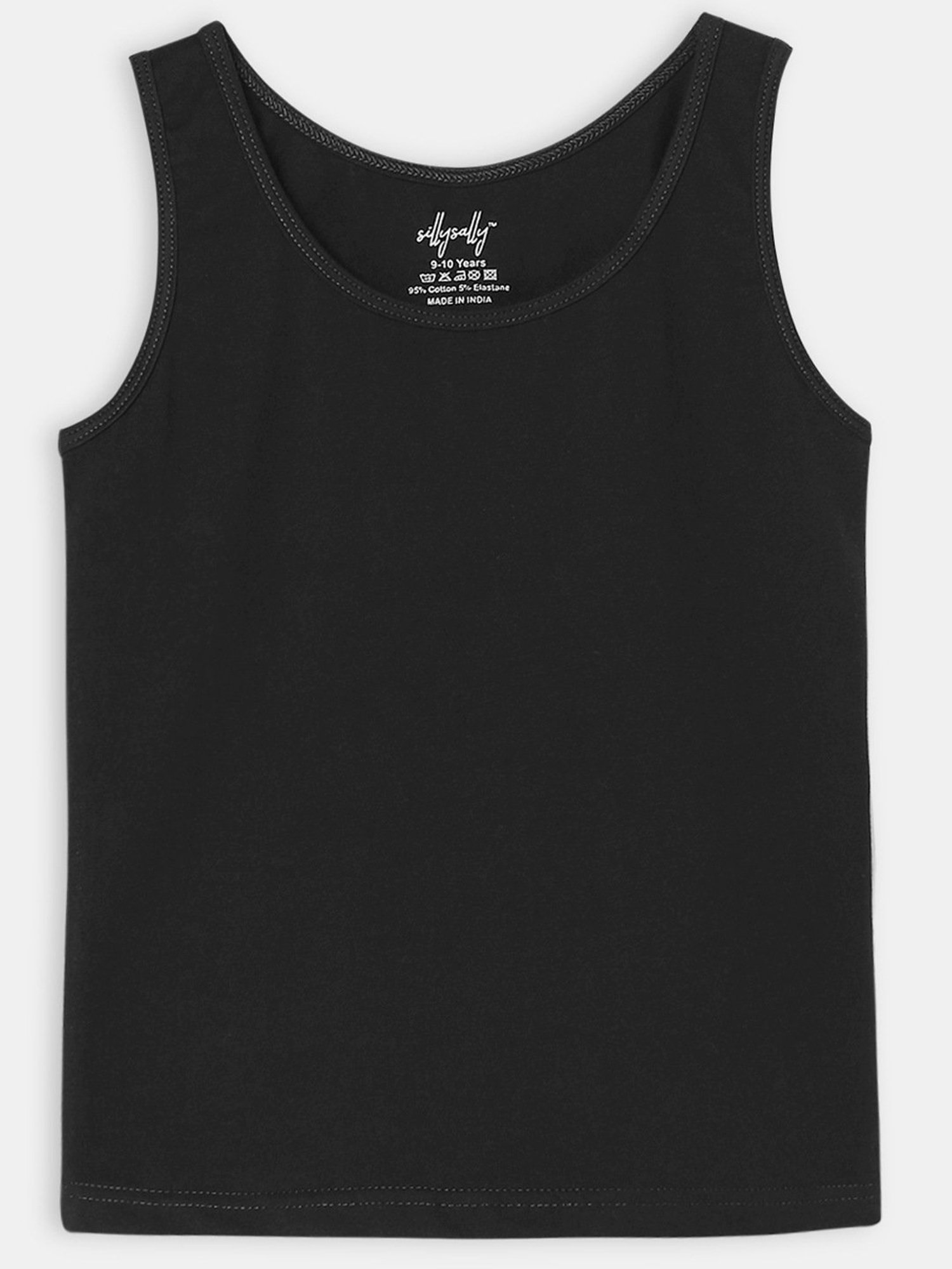 Sillysally Kids Black Regular Fit Vest