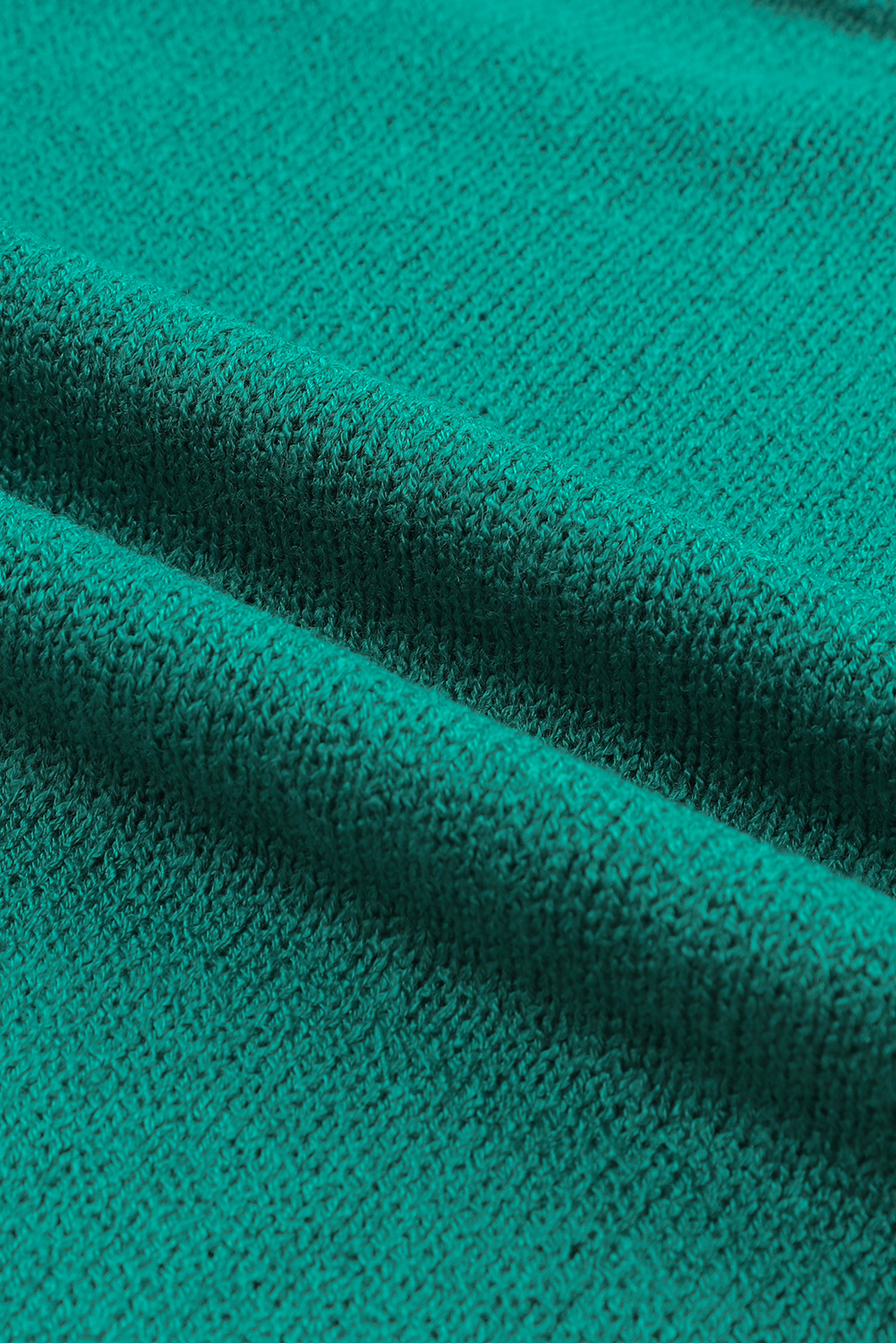 Yellow Drop Shoulder Henley Pullover Sweater With Slits