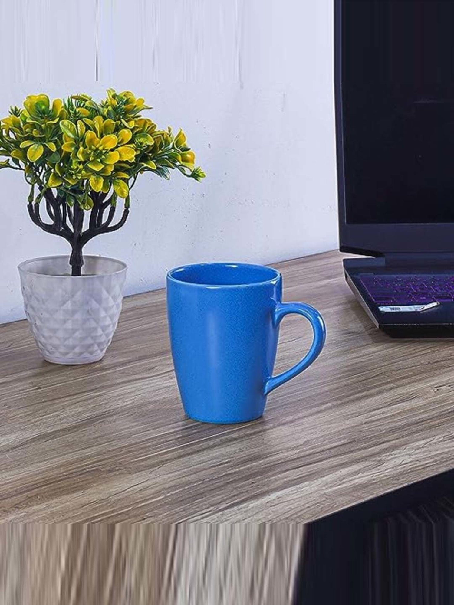 Femora Multicolor Ceramic Coffee Mugs (0.36 L) - Set of 4