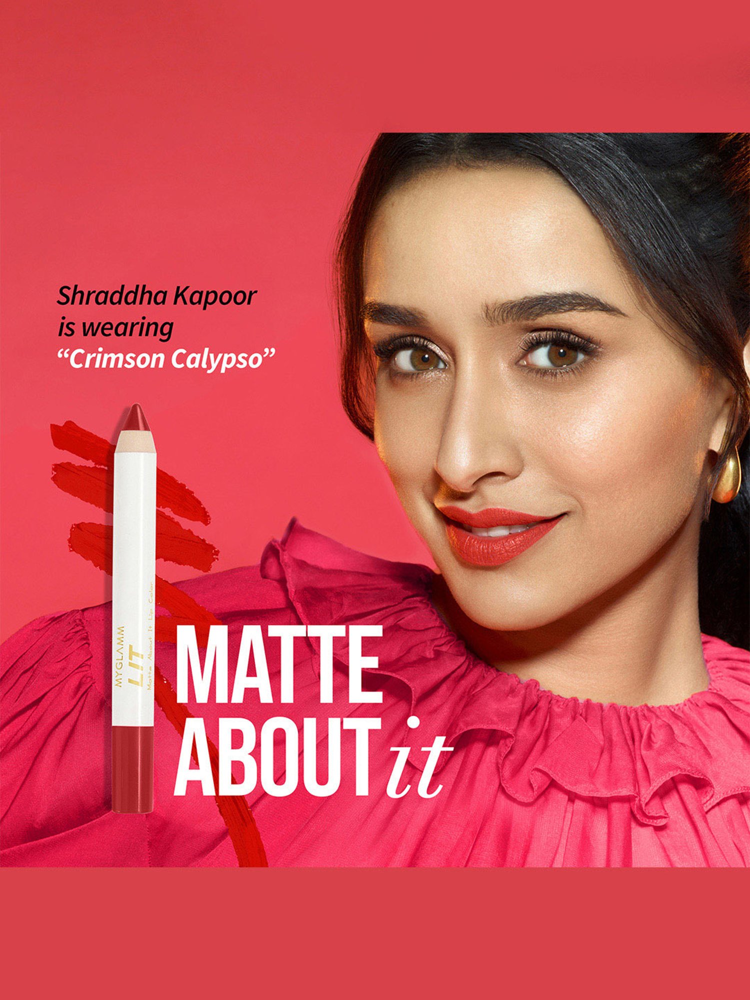 MyGlamm LIT Matte About It Lip Color Berry Bachata - 2.8 gm