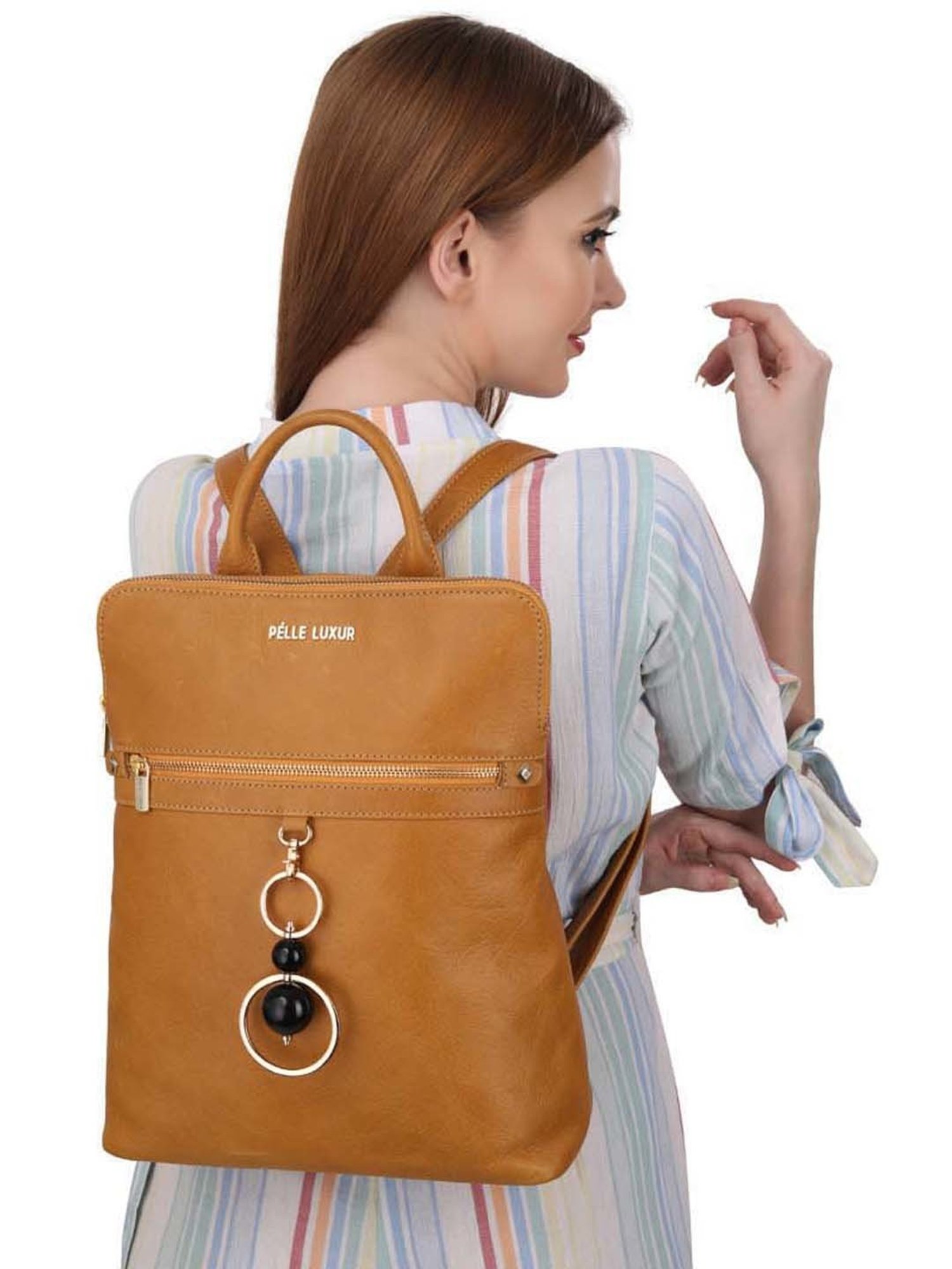 Tohl Fenwick Black Leather Medium Backpack