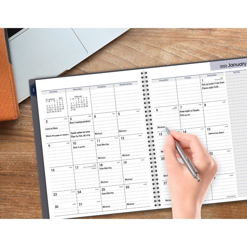 2022 Planner 8"x11" Monthly Large Gray - At-A-Glance