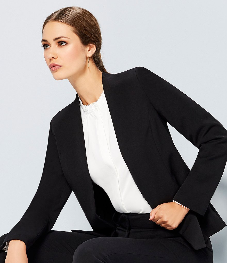 Alex Marie Wayne Twill Crepe Machine Washable Suiting Jacket