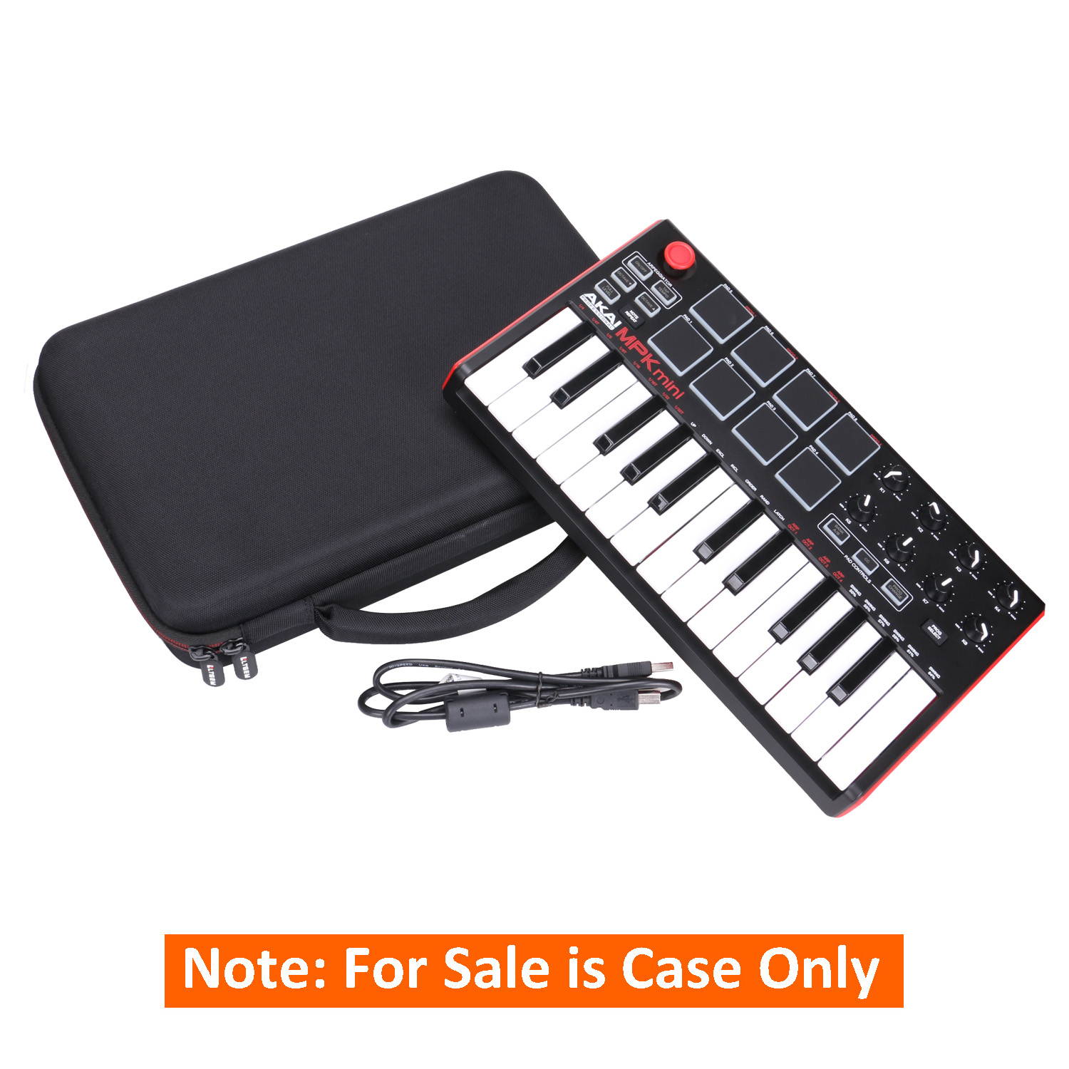 Carrying Case for Akai Professional MPK Mini MKII | 25-Key Ultra-Portable USB MIDI Drum Pad & Keyboard Controller (Case Only)