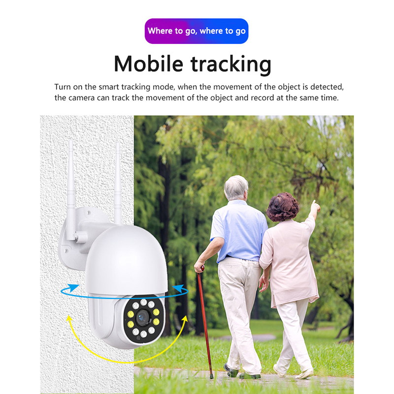 Security Network Monitor Camera, WiFi Home Smart Ball Player, 360 Degree Panoramic Outdoor Wireless Camera, Motion Detection, Message Alarm, Two-way Voice, With Cloud Storage Function, 2 Million Pixel