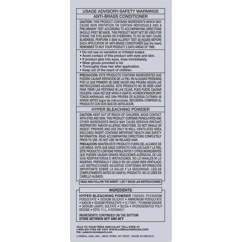L'Oreal Paris Feria Hyper Platinum Advanced Lightening System Bleach Hyper Platinum
