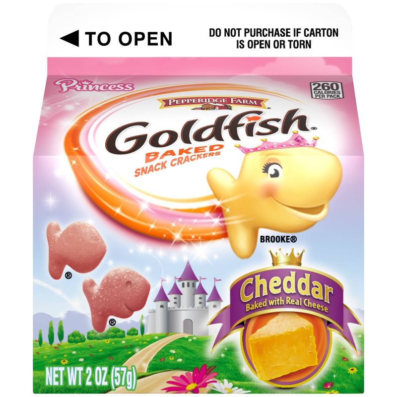Pepperidge Farm Goldfish Princess Cheddar Crackers - 2oz Grab and Go Carton