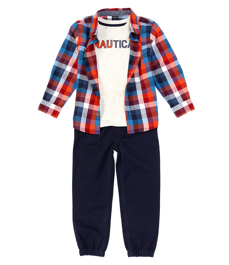 Kinetic by Class Club Little Boys 2T-7 Short-Sleeve Play Hard Performance Tee and Shorts Set