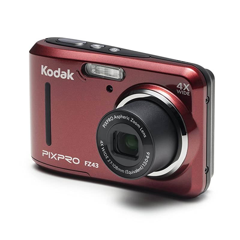 PIXPRO Friendly Zoom FZ43RD 16MP Digital Camera with 4X Optical Zoom and 27 LCD Screen Red