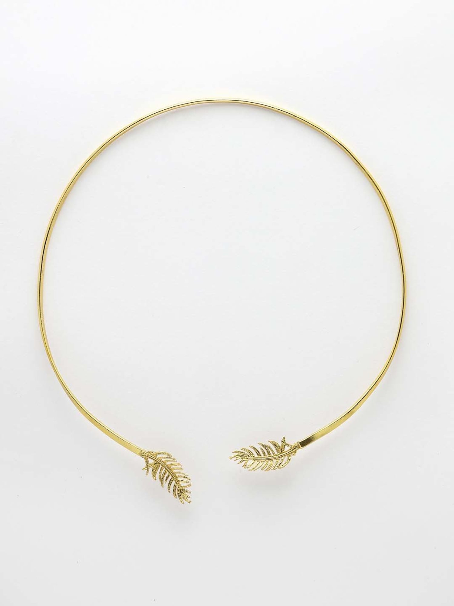 NVR Gold-plated Circular Choker Necklace for Women