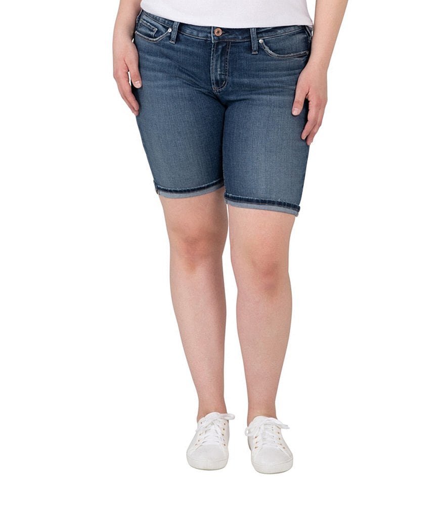 Vince Camuto Plus Size Tencel Drawstring Shorts